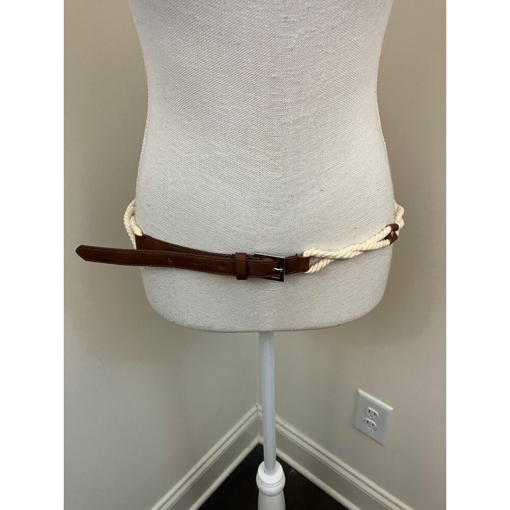 Leather and Rope Belt Size 12
